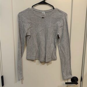 Grey Long Sleeve Vintage Inspired with Floral detail